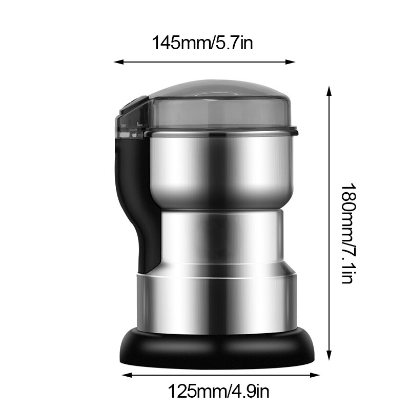 Multifunctional Home Coffe Grinder Machine Kitchen Cereals Nuts Beans Spices Grains Grinding Machine Electric Coffee Grinder: Without Hand