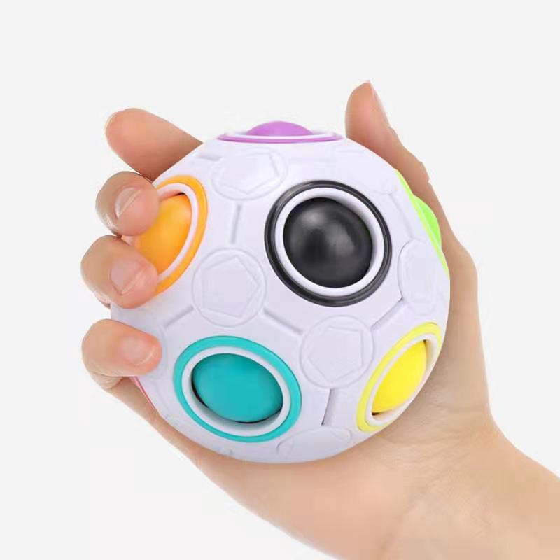 Regenboog Bal Puzzels Antistress Cube Voetbal Magische Kubus Educatief Speelgoed Voor Kinderen Adult Kids Stress Reliever Speelgoed