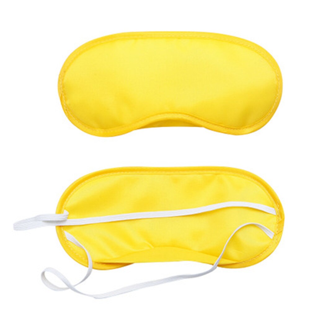 1pcs Mooie Eenvoudige Slaap Maskers Oogmasker Reizen Slapen Rest Slaapmiddel Masker Eye Shade Cover Comfort Blinddoek Shield: Yellow