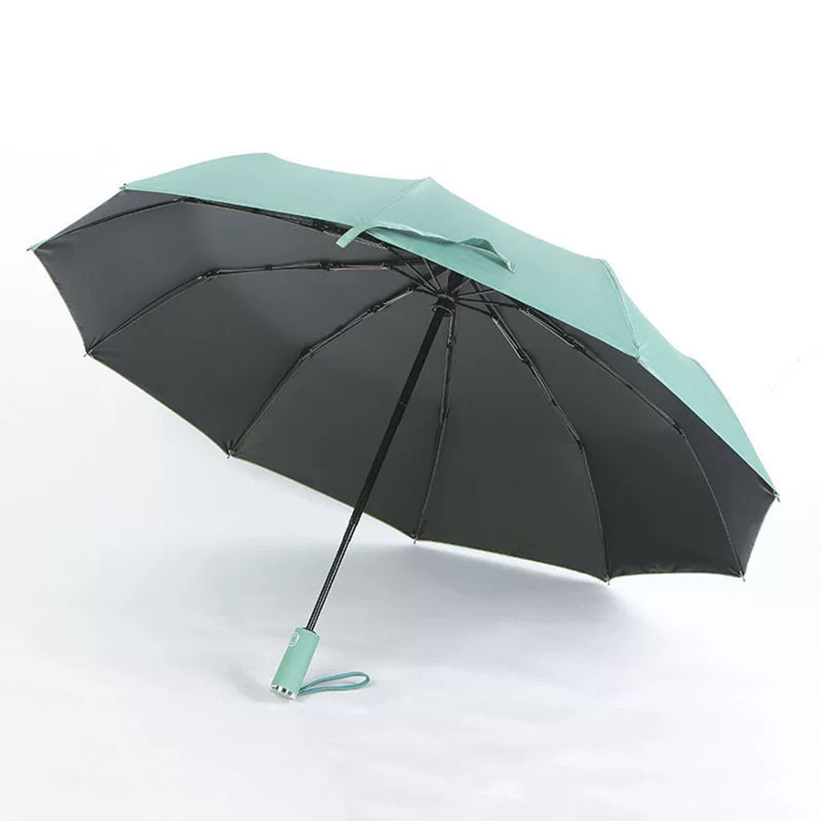 Stylish Automatic Umbrella - UV Protection, Windproof with 10 Reinforced Ribs, for Sun & Rain: army green