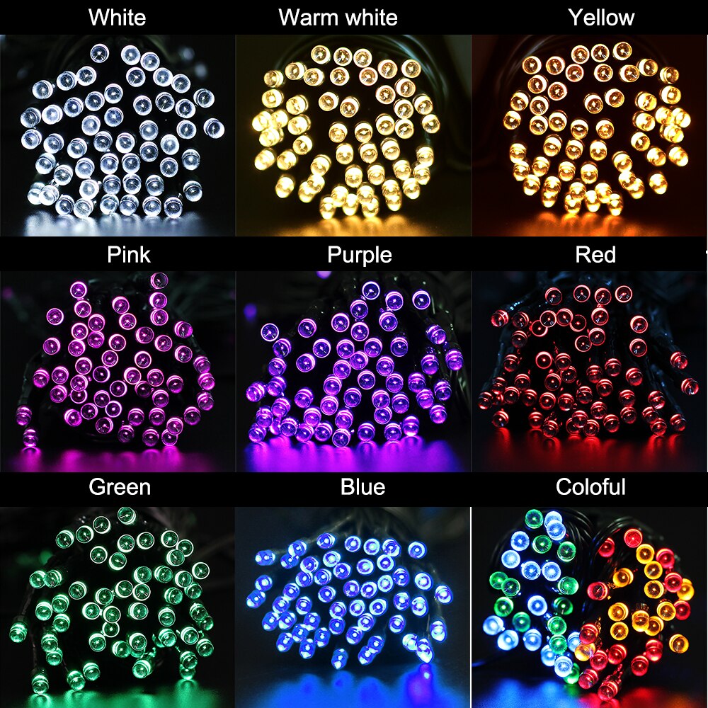 50/100/200 LED String Lights Outdoor Christmas Solar String Fairy Lights For Party Street Garlands Solar Chrismas Light