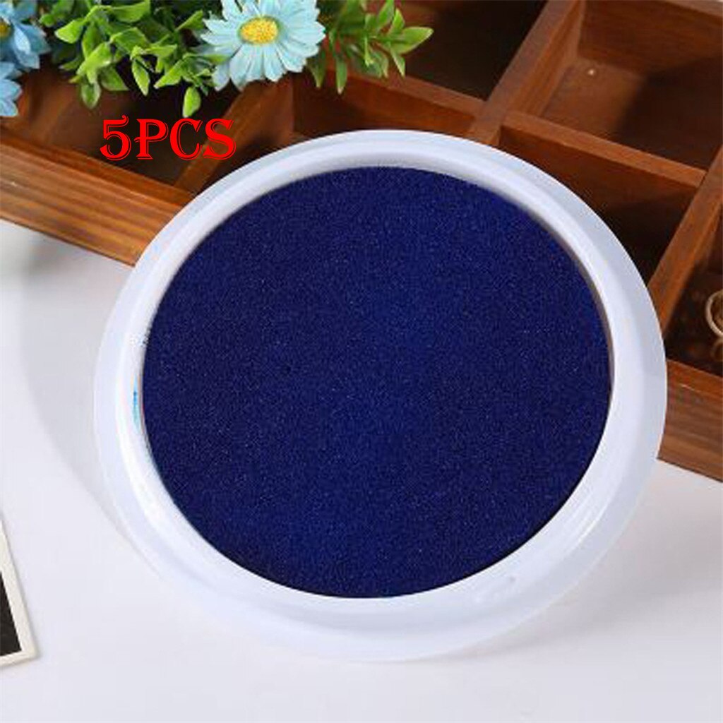 5Pc Kinderen Diy Vinger Palmen Schilderen Graffiti Afdrukken Modder Verf Plaat # C7: Dark Blue 