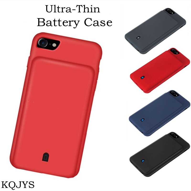 Kqjys draagbare powerbank batterijlader hoesjes voor iphone 6 7 8 se batterijhoes batterijlader hoesje voor iphone 6s 7 8 plus