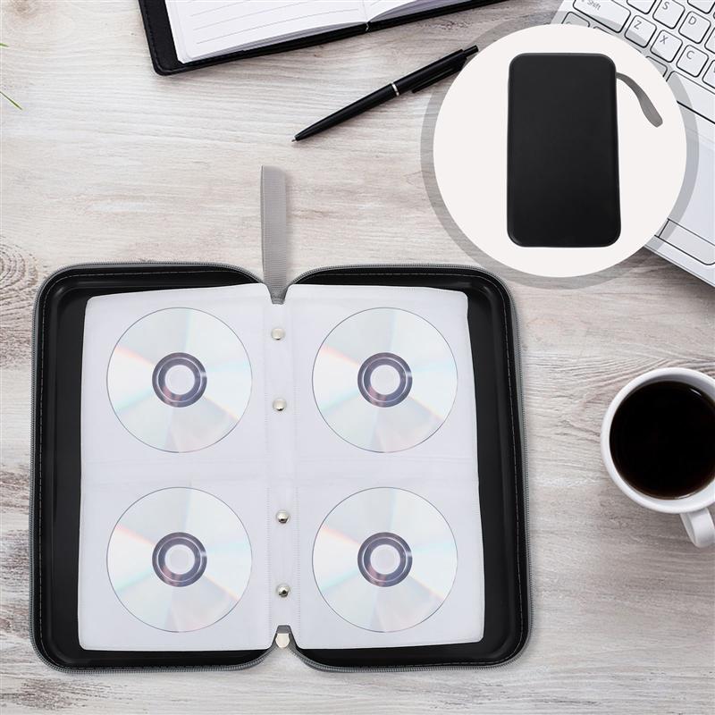 Disc Case Large Capacity Practical Useful Disc Storage Case Organizer Zipper Case for Home Automotive