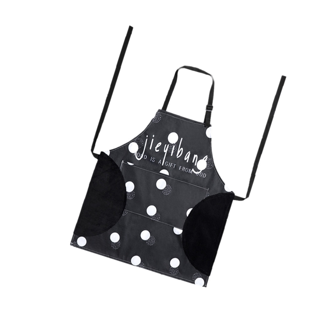 1pc olietætte køkkenforklæder håndtørket forklæde justerbart husholdnings ærmeløst outwear multifunktionelle serveringsforklæder med lommer c: Bølgepunkt