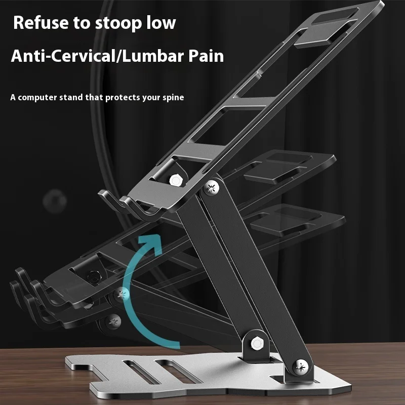 Universele Laptop Tablet Standhouder Verstelbare Anti Slip Stabiele Beugel Draagbare Laptop Riser Metalen Notebook Stand Macbook