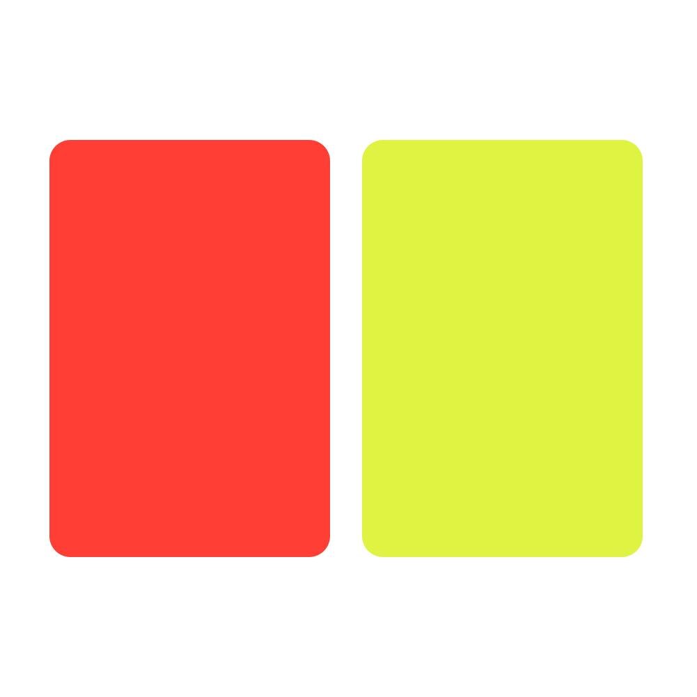 2pcs PVC Soccer Match Referee Red Yellow Cards Team Entertainment Football Match Training Tool 8x11cm Soccer Sport Supplies
