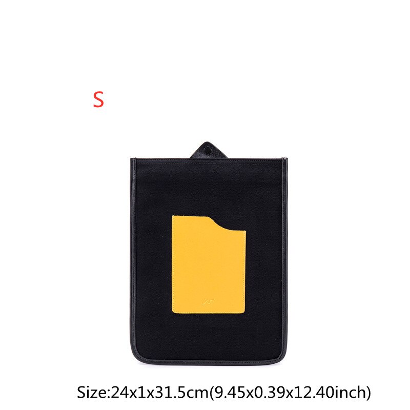 Moda teczki duża pojemność torba na laptopa dokument podróży Ipad Notebook organizator etui Tablet przechowywania ochrony torebka: Black S