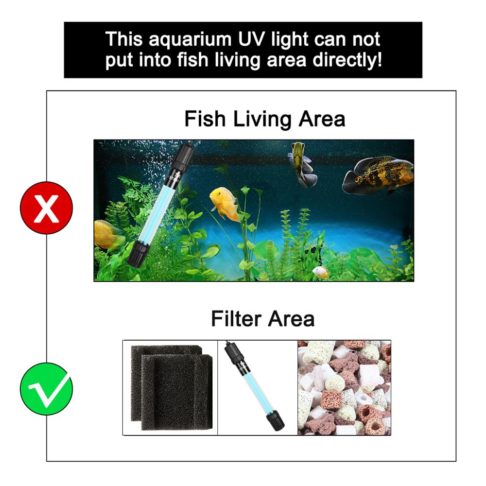 Senzeal 7W/11W Tauch UV-Licht LED Aquarium Wasser Sauber Licht Lampe für Aquarium Teich Wasser sauber