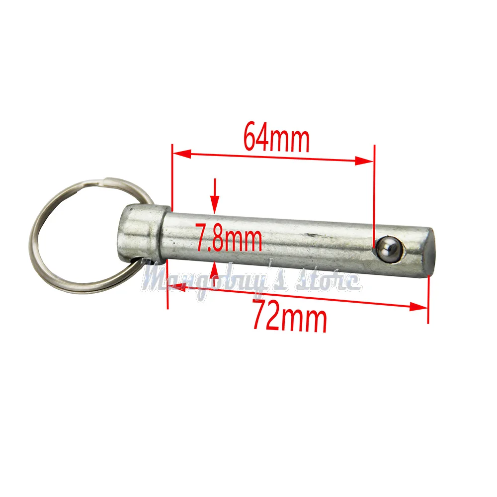 1 Piece Quick Release Push / Pull Ball Lock Pins Pin Diameter 6mm 8mm 10mm With Sprung Ball End: MULTI