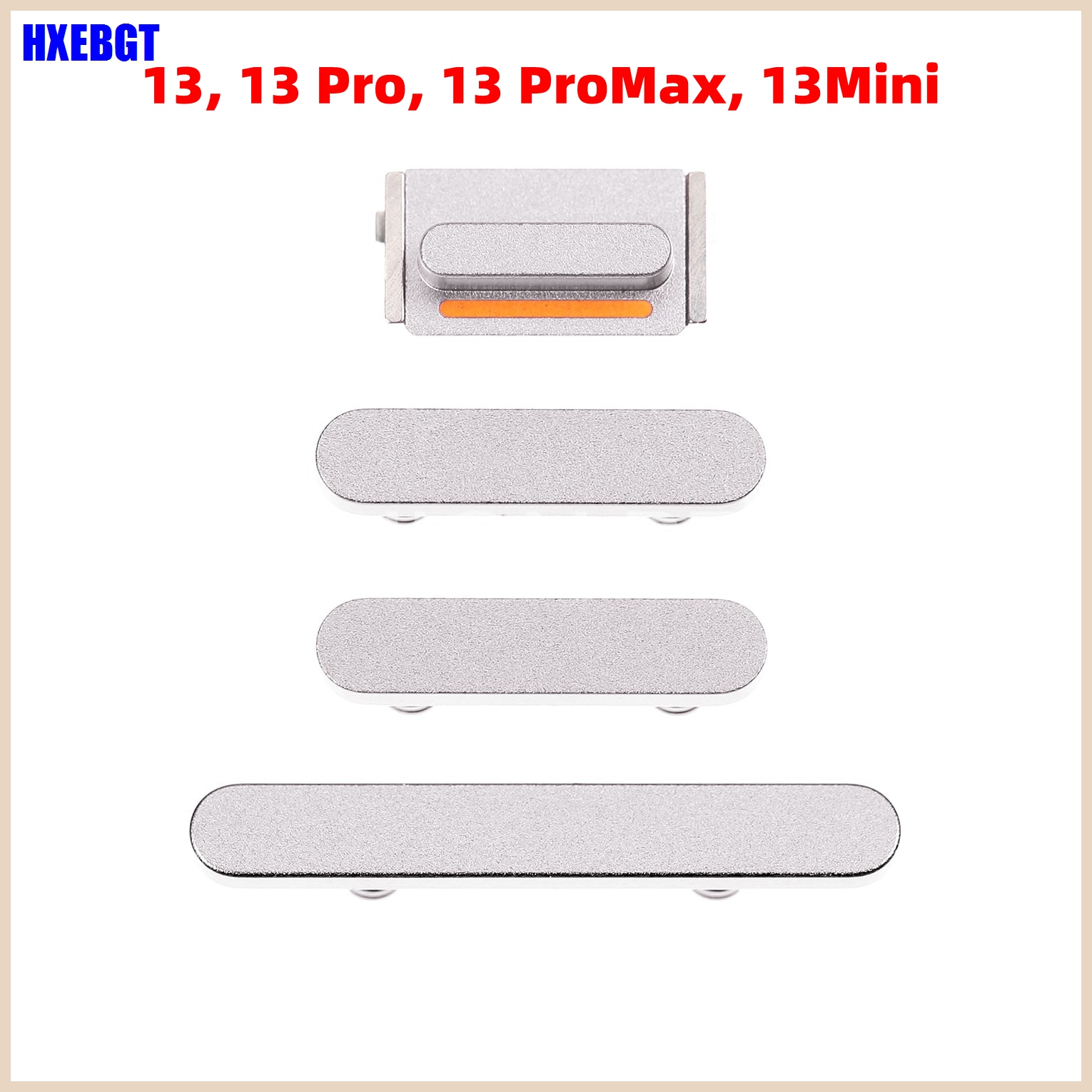 For iPhone 13 , 13 Pro Max Mini Volume Vibrate Key Switch Power Button Lock Side Button Full Set Smartphone Replacement Parts