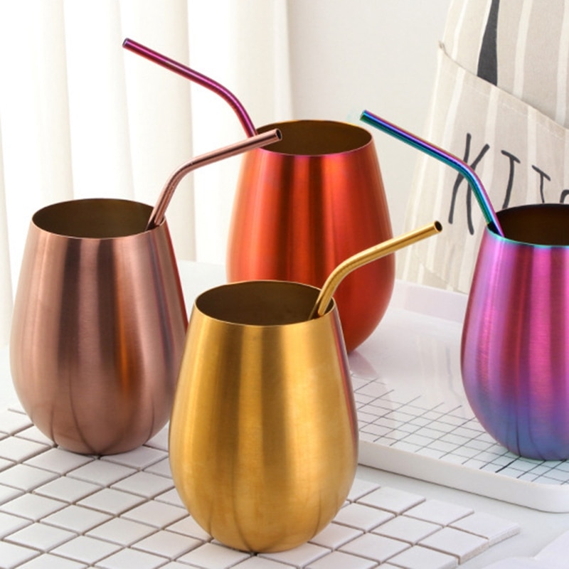 500ml öl vin kopp öl tumbler cocktail juice mjölk kopp metall dricksmugg