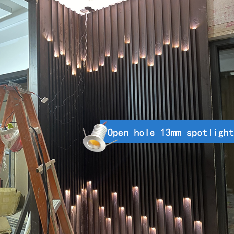 Foco decorativo para habitación, 1W, 0,5 W, Mini foco Led de 12V, regulable, 13Mm, empotrado, escaparate, iluminación de exhibición, luz para coche y Camping