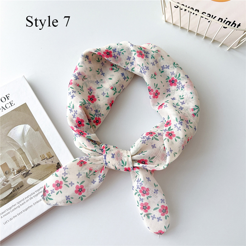 Châle Carré en Coton et Lin pour Femme, Écharpe Douce, Hijabs, Bandanas, Protection Solaire, Foulard de Tête, 55cm: Marron