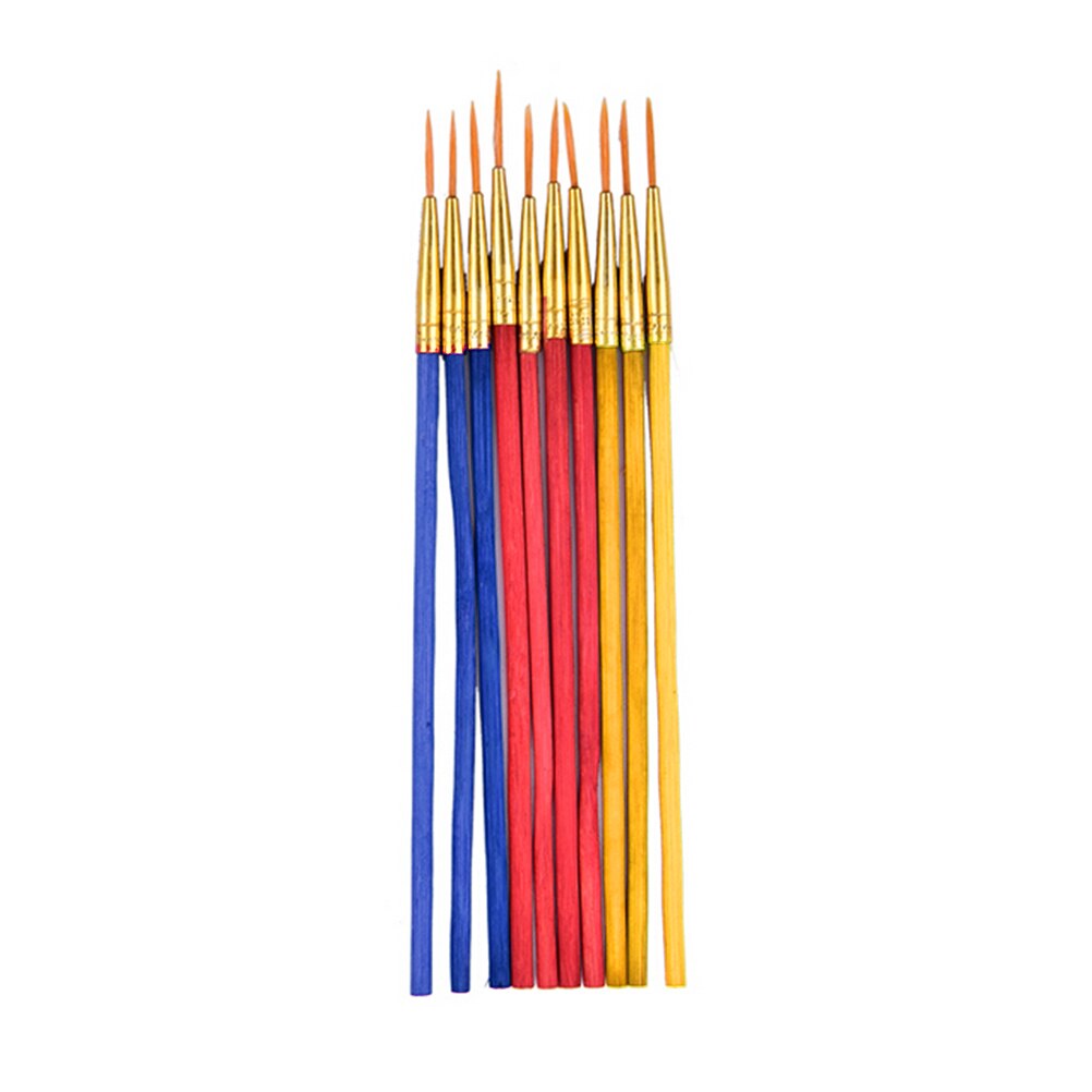 Set van 10 aquarelverfkwasten, nagelkunstpoederpenselen voor school, kunstbenodigdheden, verfkwasten en kantoorbenodigdheden