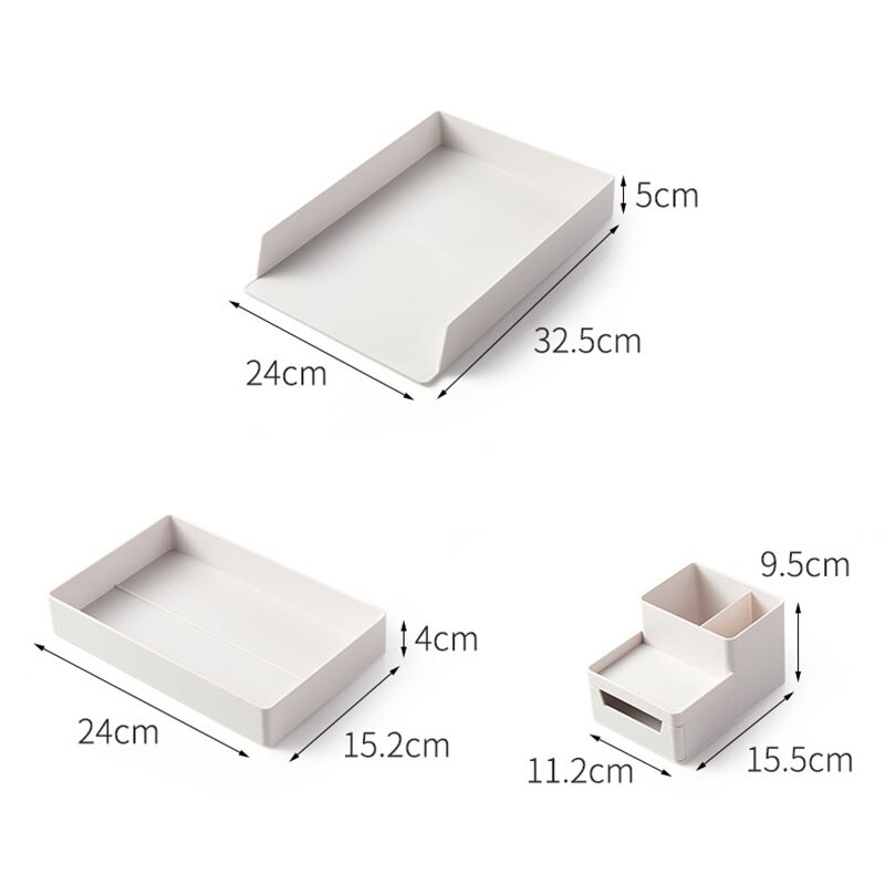 Home Office Desktop Storage Box Organizer Drawer File Folder Stationery Tray Pen Holder Desktop Classify Storage Office Suppiles