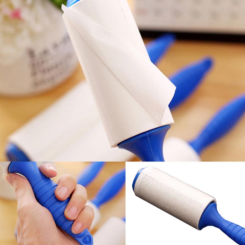 Manual Style Fluff Clothes Roller Reusable Washable Cleaner With Handle Brush Dust Remover Sticky Pet Cute Color Clean Fabric
