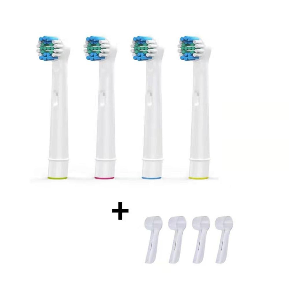 4 stk egnet til braun oral oral bi b elektrisk tandbørstehoved universal  d12 d16 3757 3709 roterende udskiftningshoved: Eb -17a-4