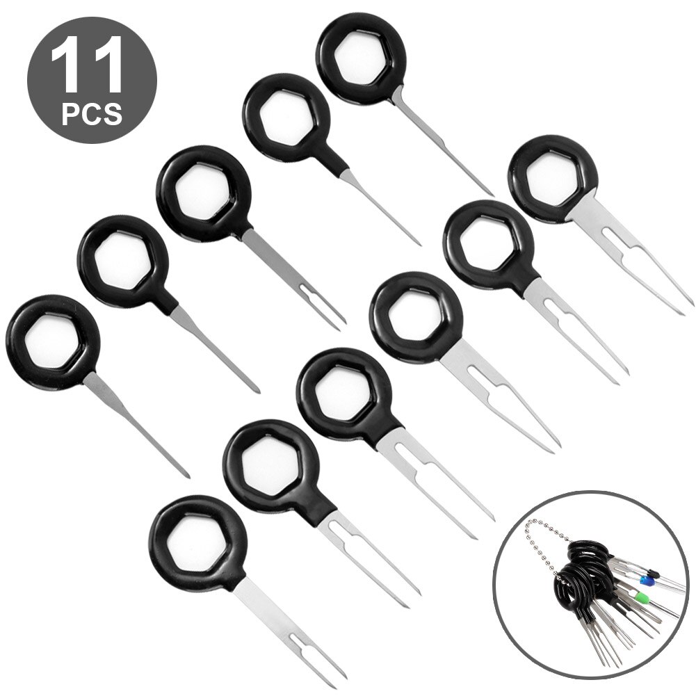 11pcs Car Terminal Removal Kit Wiring Crimp Connector Pin Extractor Puller Terminal Repair Tools