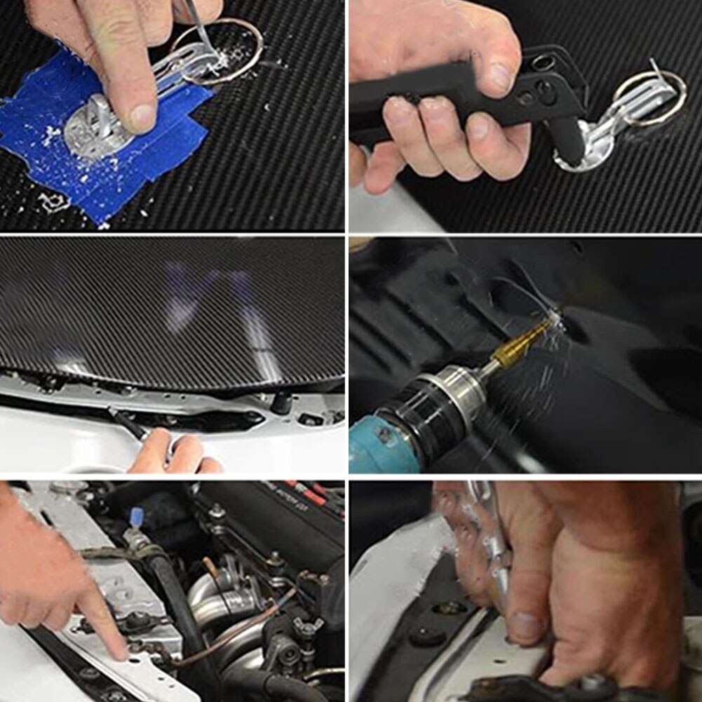 Flush Bonnet Hood Lock Pin Mount Latch Automobile Universal Styling Accessaries Refitting Car Aluminum Alloy