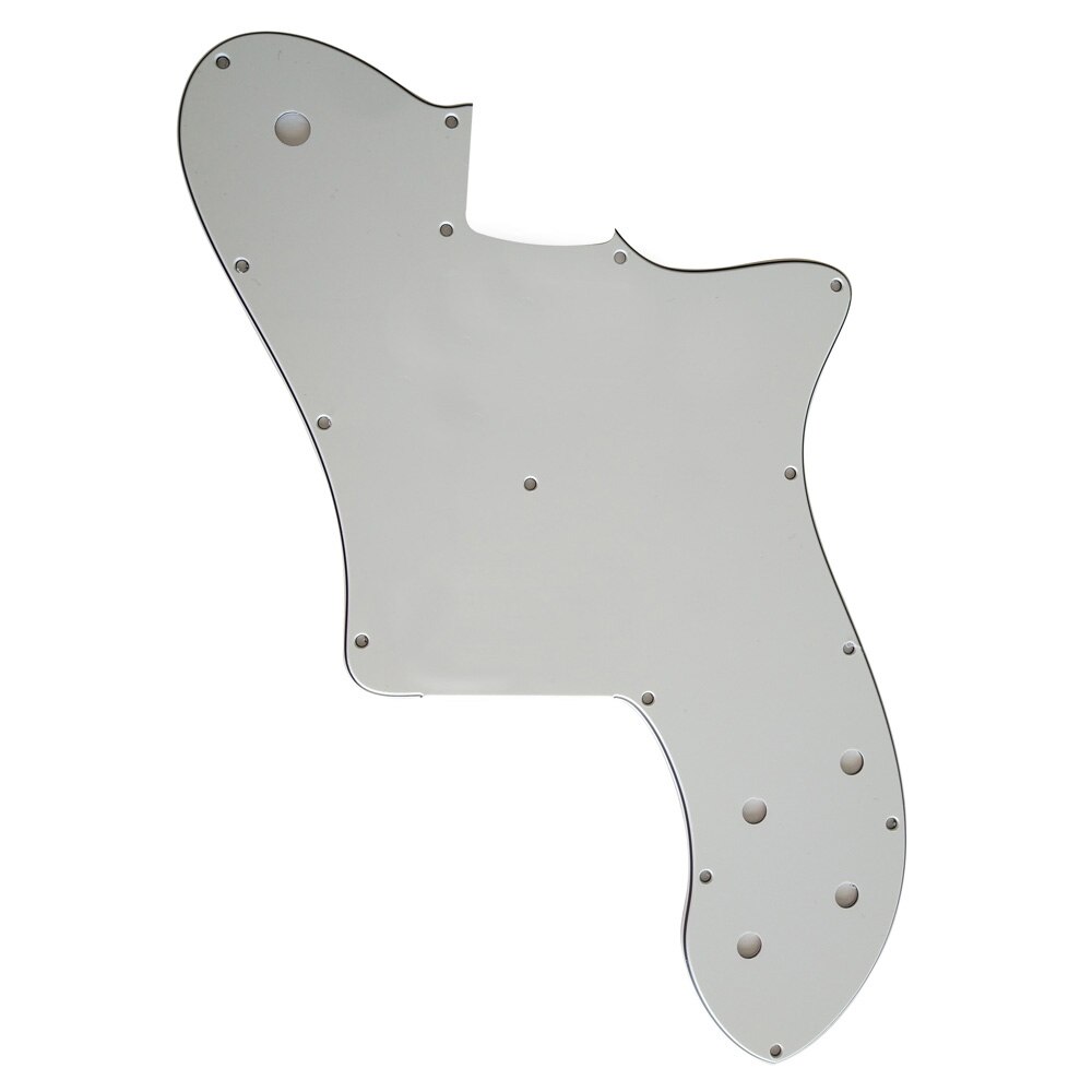 Pleroo Custom Guitar pickgaurd - For 72 Tele Deluxe Reissue Guitar Pickguard Without Pickup: 3Ply Parchment