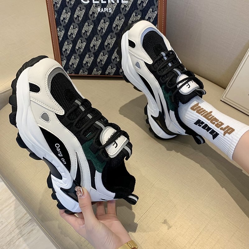Dames casual herfst winter sneakers dames vulkaniseren comfortabele schoenen dames ademend lichtgewicht hardloopschoen zwart