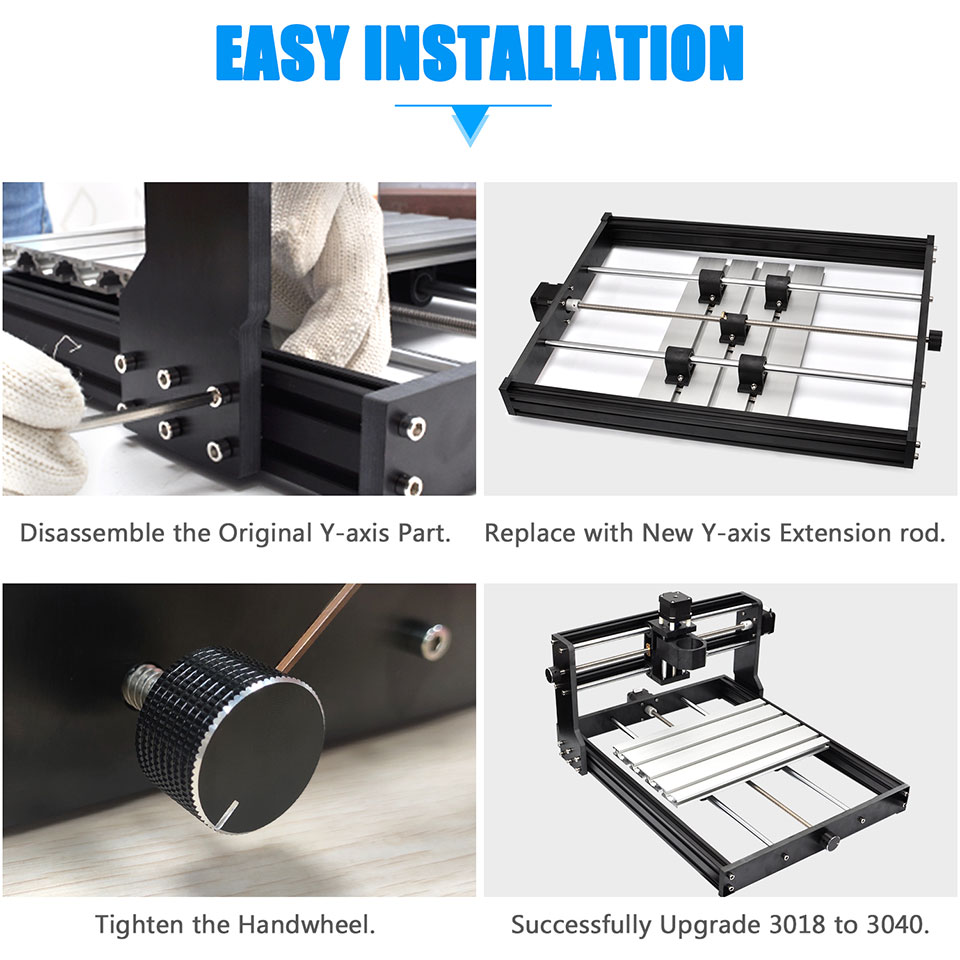 Daedalus CNC 3018 pro Extension Upgrade Kit 3018 to 3040 Compatible with 3018 Pro Engraving Milling Machine CNC DIY Kit