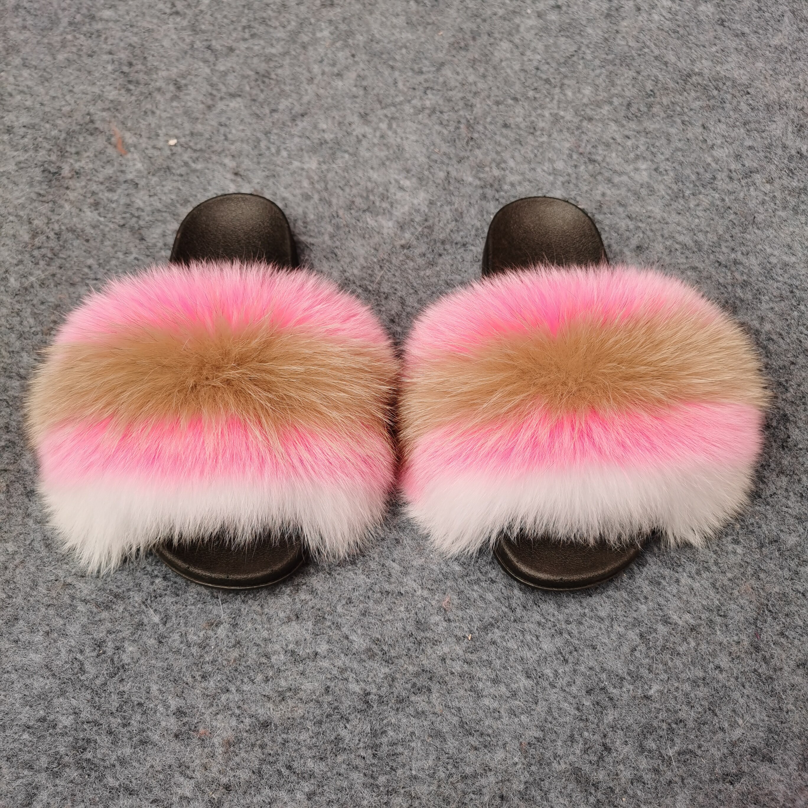 Echt Vossenbont Slides Indoor Outdoor Flush Soft Furry Slippers Sandalen Voor Vrouwen En Dames: 14