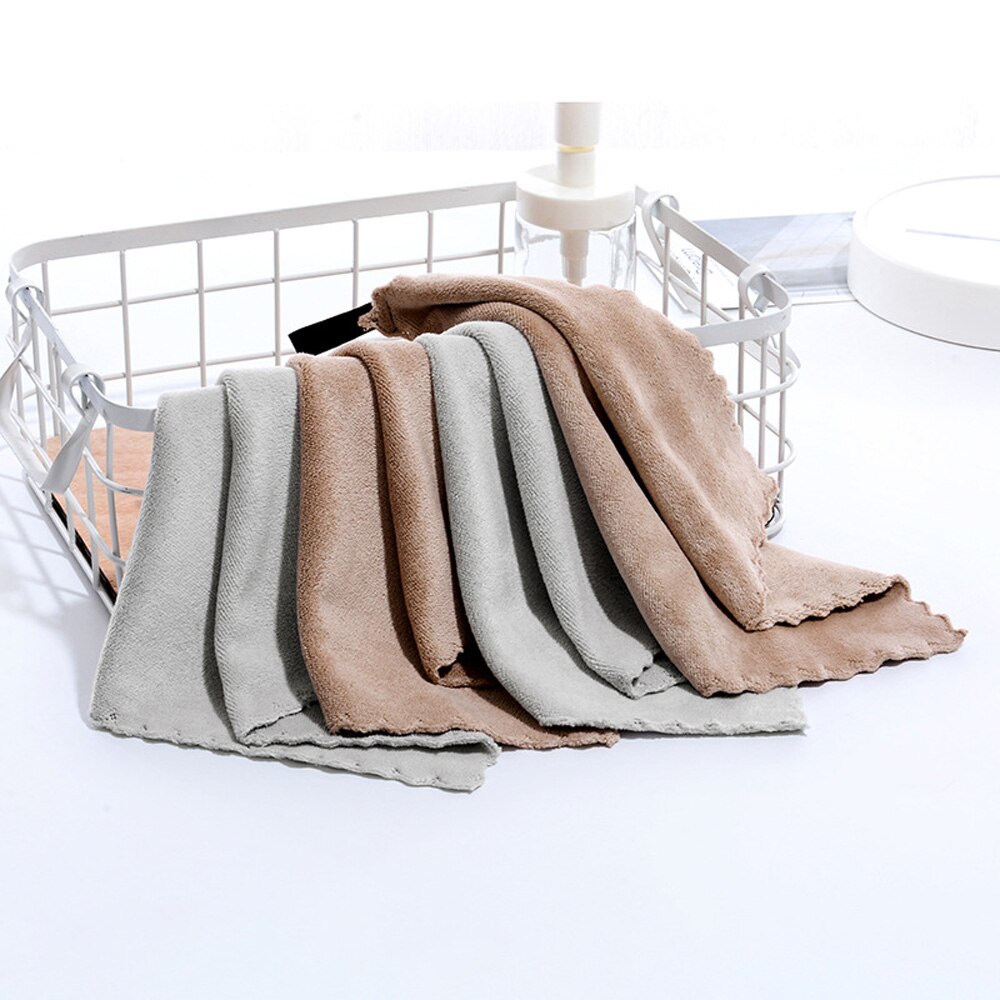 Mignon chaton dessin animé chat motif imprimer gant de toilette coton doux enfants enfants serviette soins infirmiers ménage visage serviette absorbant l'eau 1Pc