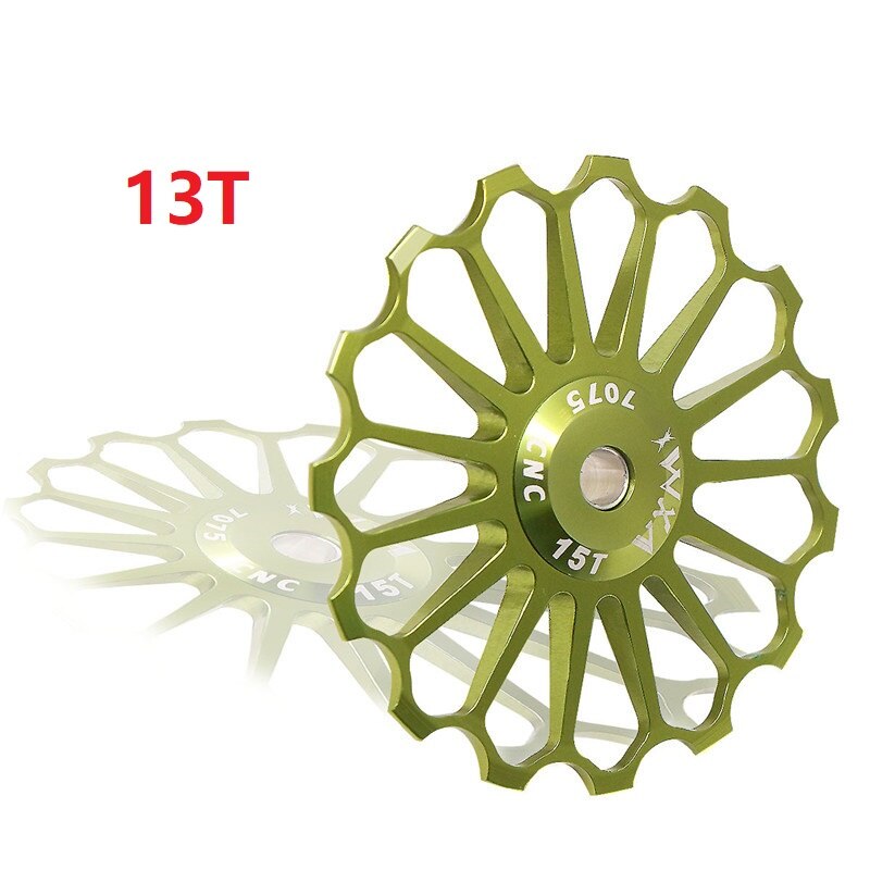 MTB Rennrad Keramik Pulley Schaltwerk Keramik Lager 8-17T Hinten Pulley Jockey Rad Bike Lager jockey Rad: Green 13T
