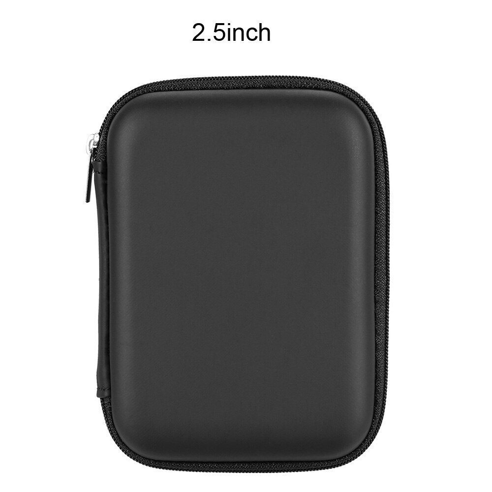 Eva Shockproof 2.53.5 Inch Hard Drive Draagtas Bag 2.5 &quot;3.5&quot; Externe Hdd Power Bank Accessoires Hand carry Travelcase: 2.5 inch Black