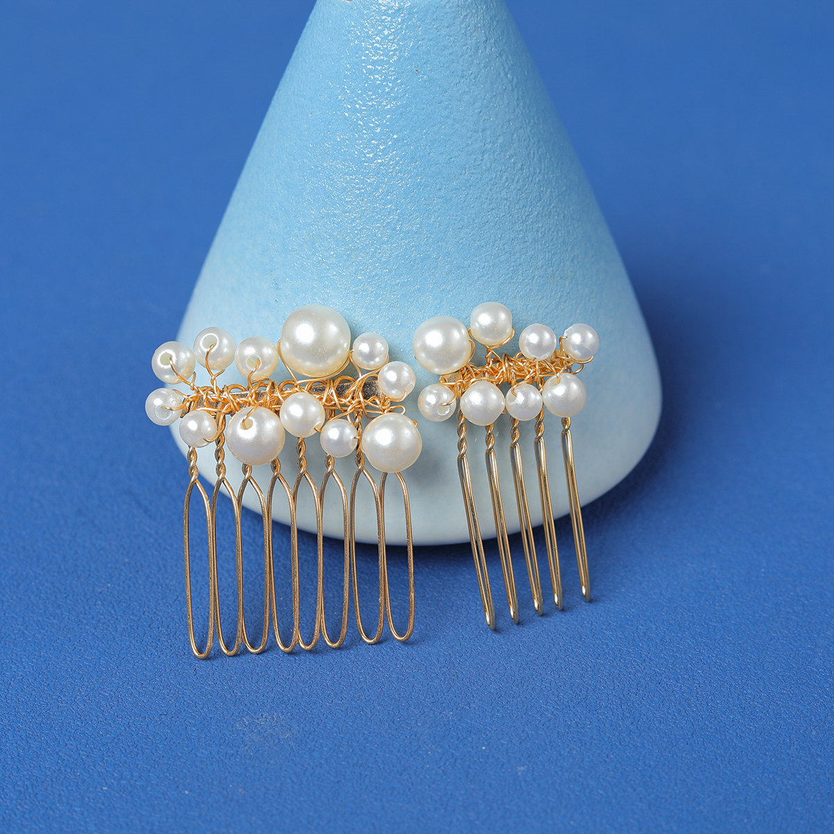 Peines de pelo con perlas de imitación para mujer, 5 piezas, pinzas para la horquilla, accesorios para el cabello de boda, diademas hechas a mano