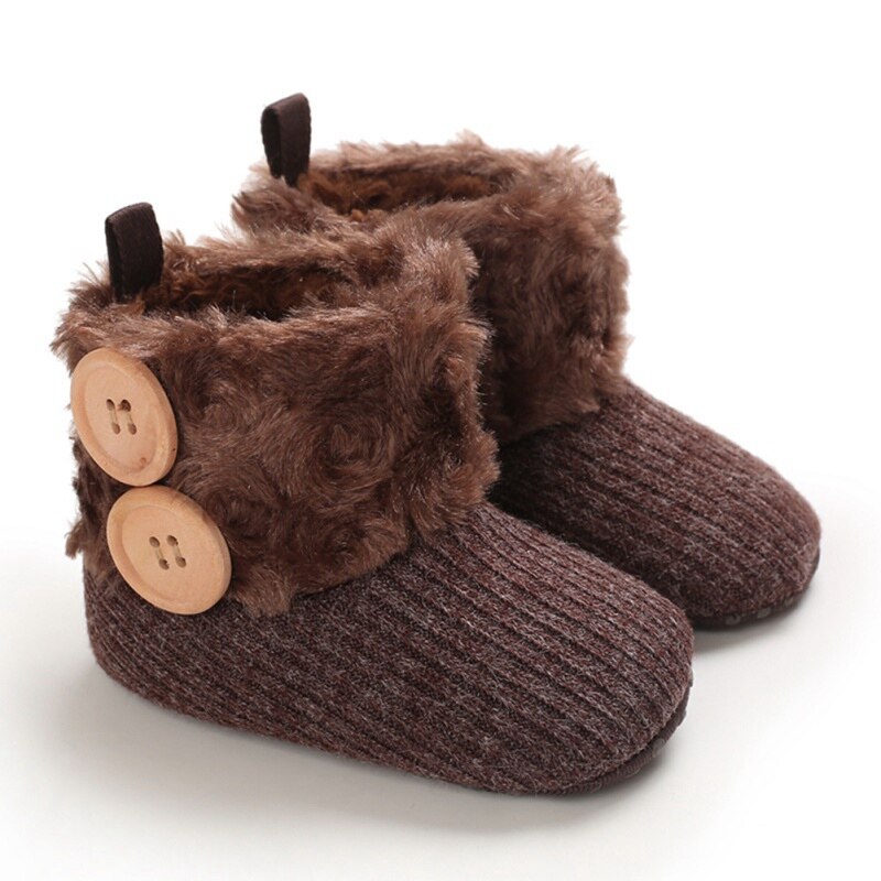 2020 sveglio di Inverno Del Bambino Della Ragazza Del Ragazzo Del Cotone di Lavoro A Maglia Stivali Casual Pattini in Primo Luogo Camminatore Appena Nato Sveglio antiscivolo Morbida Suola scarpe 0-18M: DC / -S