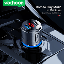 Vothoon Fm-zender Auto Draadloze Bluetooth Fm Radio Modulator Carkit 2.1A Usb Car Charger Handsfree Aux Audio MP3 Speler