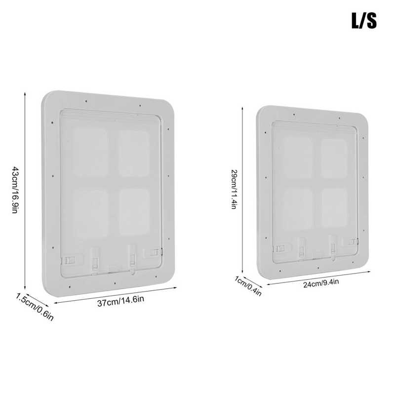 Puerta con solapa para perros y gatos, Kit de puerta con cierre de seguridad de 4 vías, de plástico ABS, para mascotas pequeñas