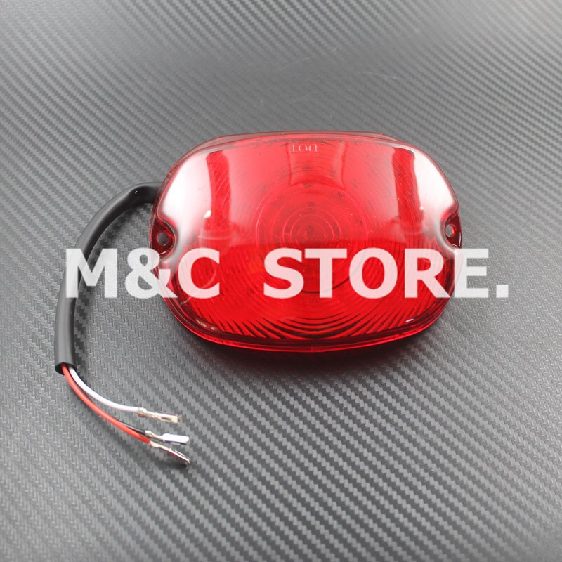 Red Smoke Motorcycle LED Brake Tail Light For Harley Softail Sportster Road King Dyna Glide Electra Glide Night Train Low Rider: Red