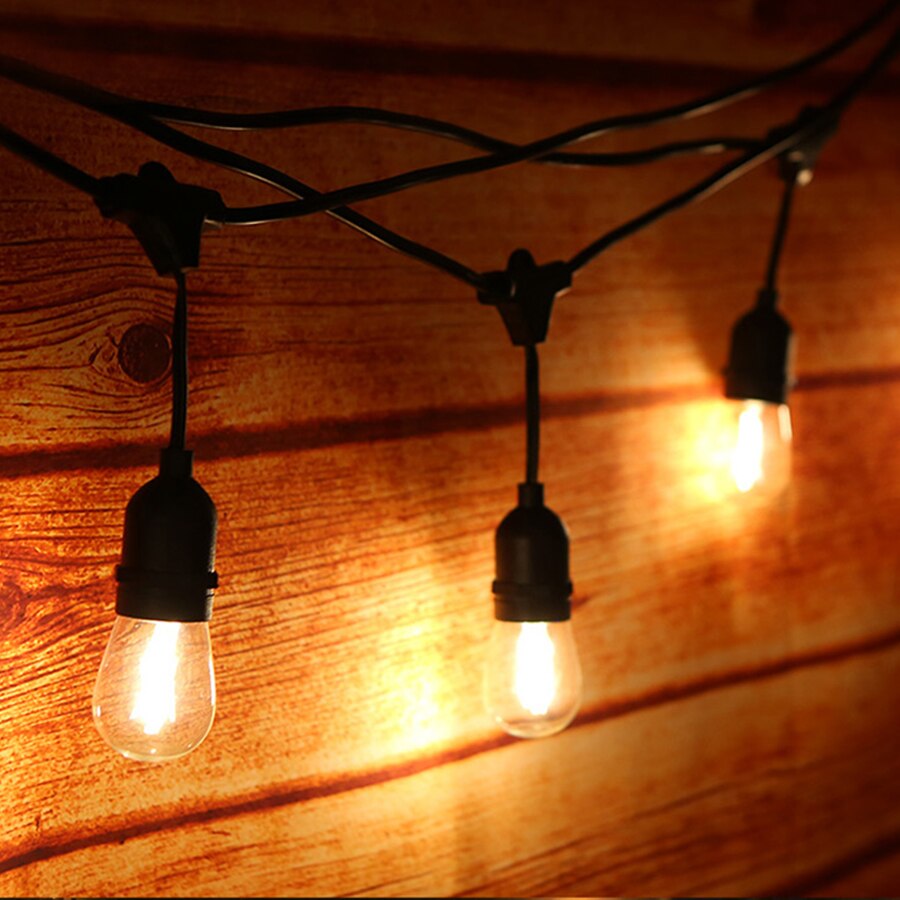 S14 Commercial Grade LED String Light With 5/10/15PCS Edison Bulbs E27 Waterproof for Outdoor Street Backyard Patio Cafe Bistro