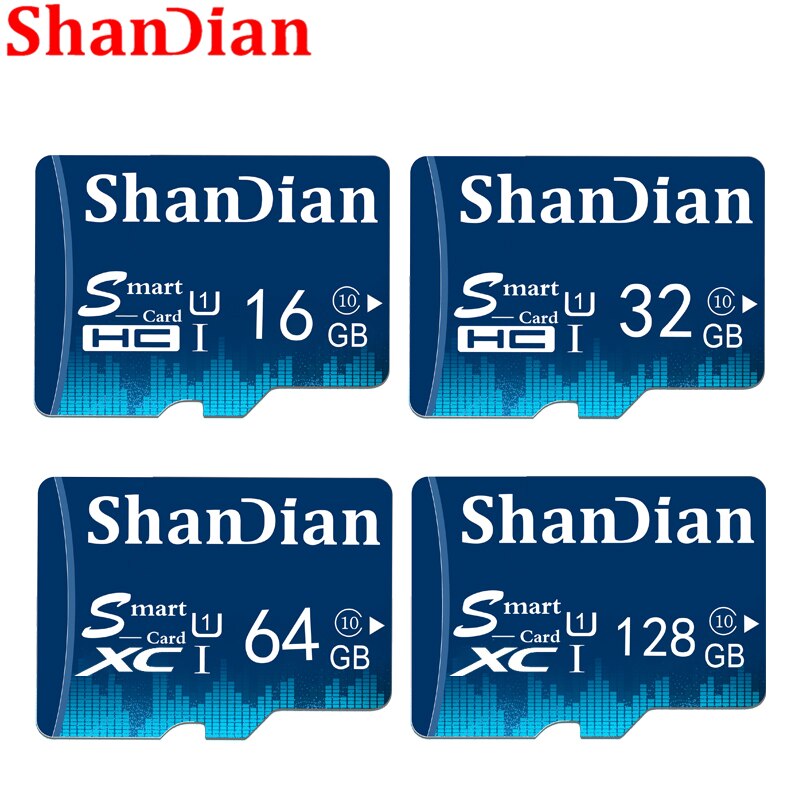 SHANDIAN-tarjeta SD sast clase 6, 8gb, 16gb, tarjeta TF, Mini tarjeta de memoria de alta velocidad, 32gb, tarjeta sd Smast, capacidad Real,