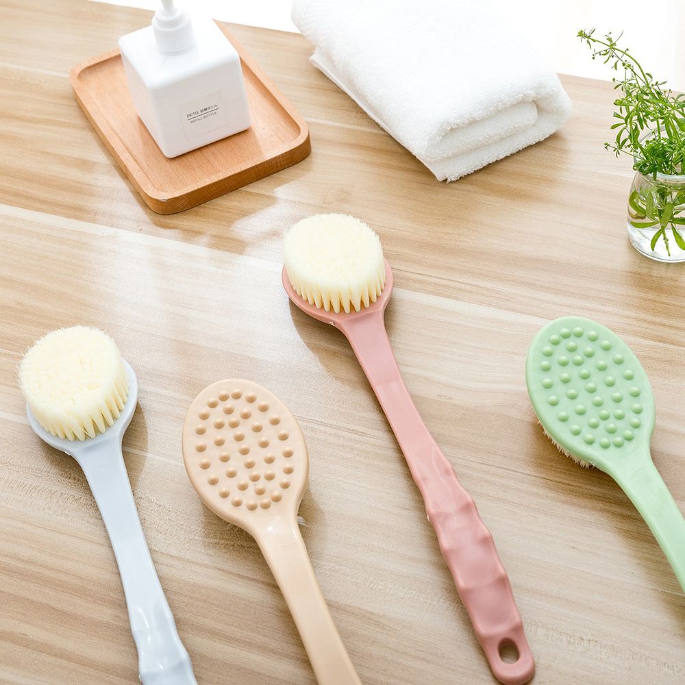 1pc långa handtag badborste mjuk hud massager dusch skrubber kroppsrengöringsborste exfoliering badrumstillbehör