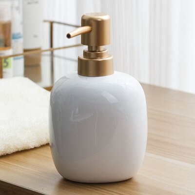 Pohjoismainen keraaminen käsidesi pullo saippua -annostelija kotihotelli puristin tyhjä pullo shampoo vesipullo kultainen puristinpää  wj903: 360ml