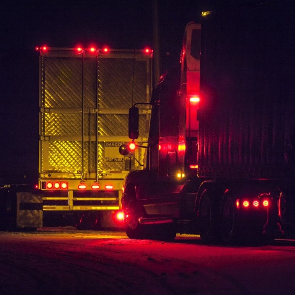 Red LED Car Side Marker Lights for Trailer Truck Pickup RV Oval 2.5" 5pcs Amber and 5pcs