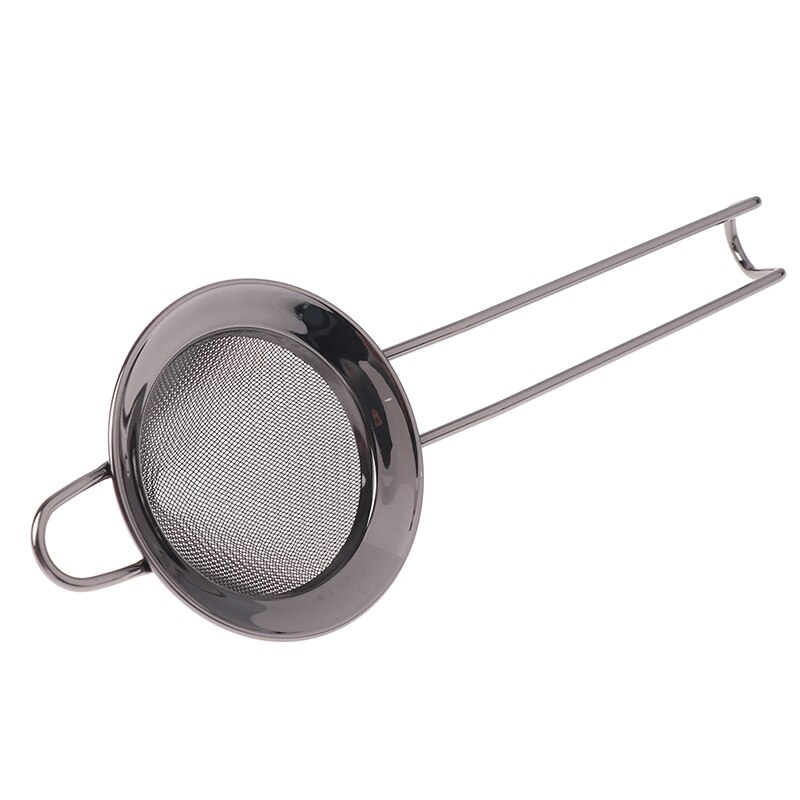 1PC Stainless Steel Fine Mesh Strainer Cocktail Strainer Great For Removing Bits From Juice Julep Strainer Bar Tool 8x21.5cm: Black