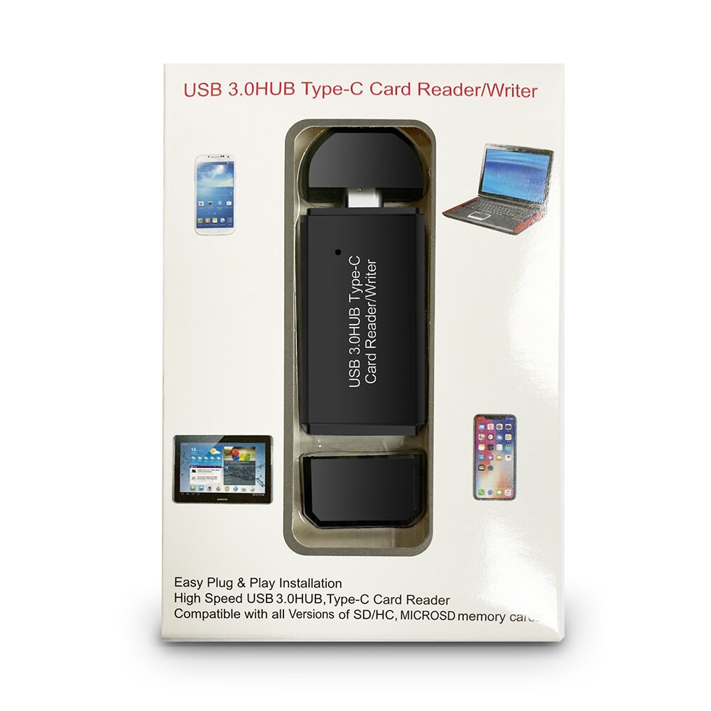 Yc -432 usb-verlängerungskabel-hub zum laden von speicherkarten und lesen von usb-karten, usb typ-c auf usb 3.0 otg-adapter für laptop und smartphone