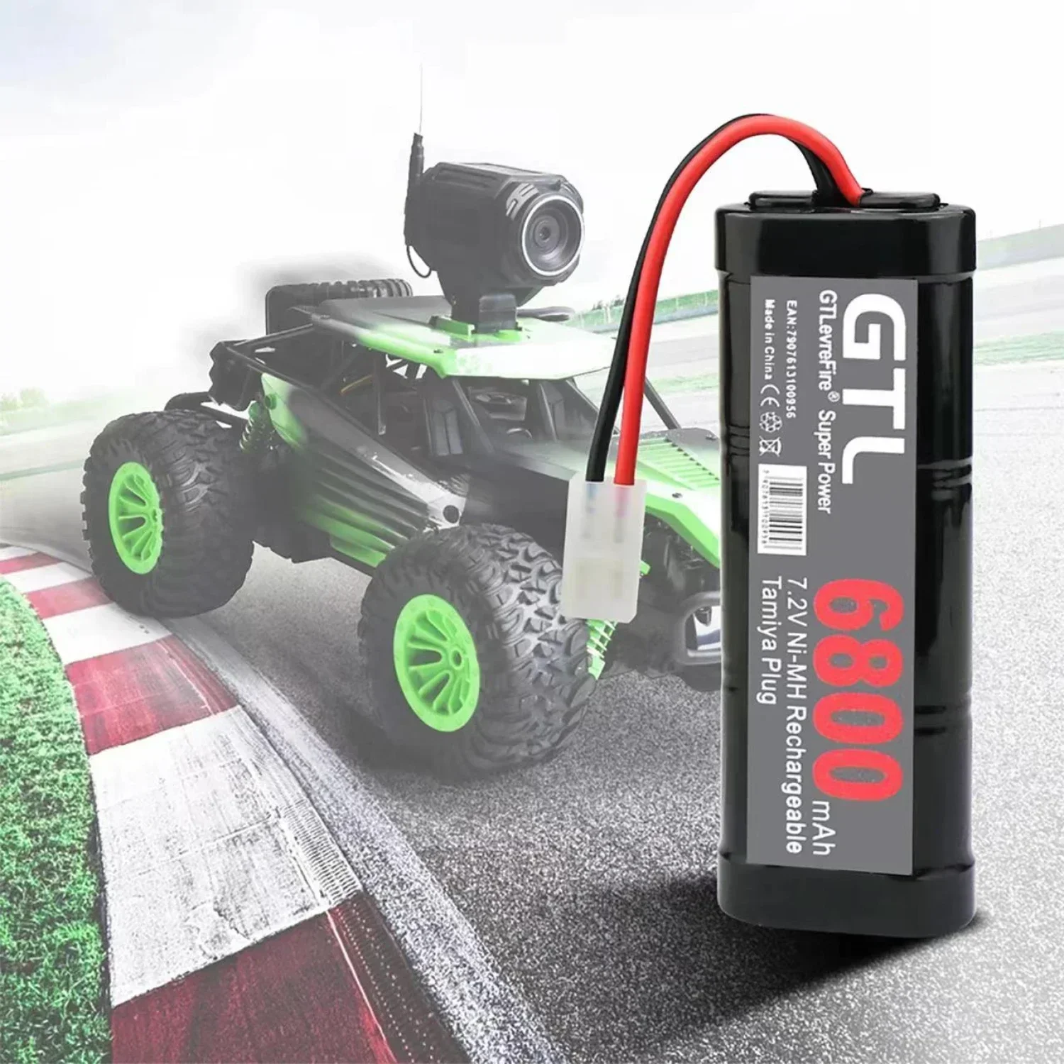 das groß Kapazität 7.2V Nickel Wasserstoff Batterie ist sehr geeignet Pro RC Energie Quellen eine solche wie Spielzeug Rennen Autos und Lastwagen.