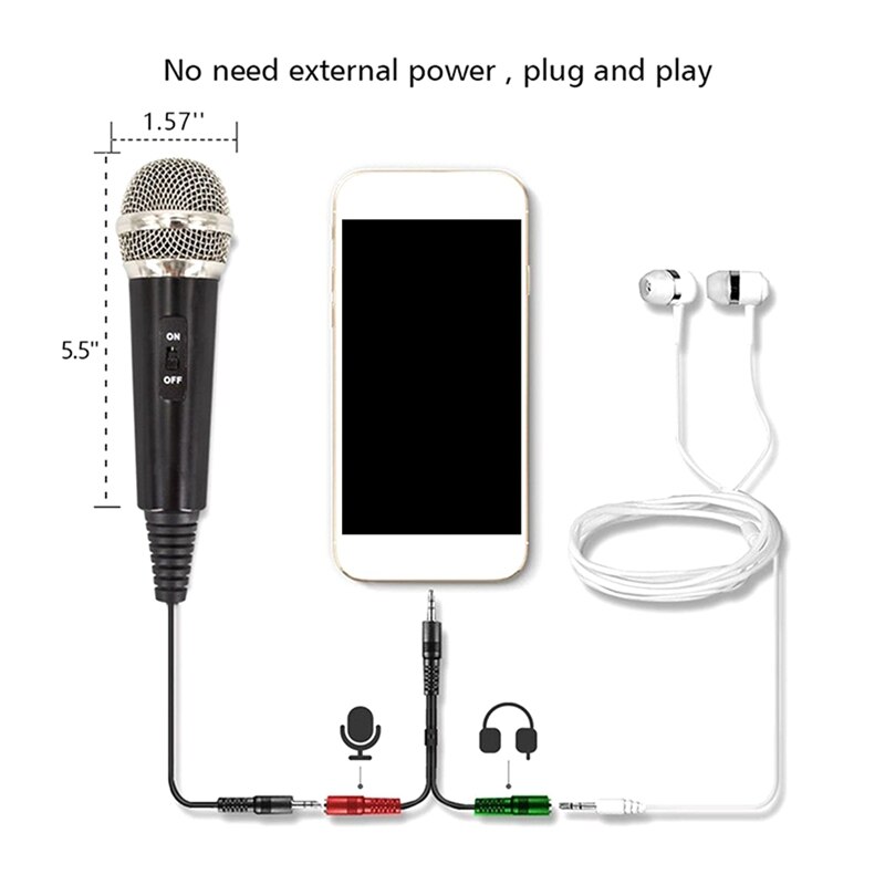 Recording Condenser Microphone Mobile Phone Microphone, Phone Used for Computer PC Musical Microphone
