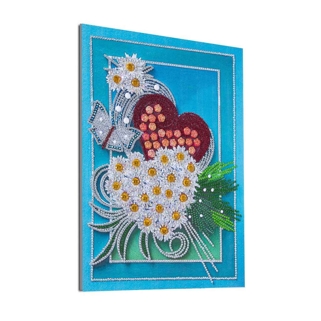 5d diamant maleri blomst serie sæt gør-det-selv papir quilling maleri billede specialformet bor diamant maleri indretning kunst håndværk: 10