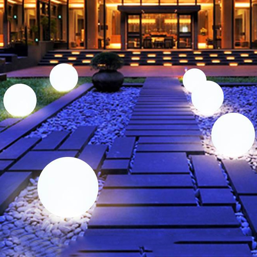 Vandtæt ledet kuglelampe rgb undersøisk lys indendørs udendørs bryllup have græsplæne swimmingpool flydende ktv bar festindretning