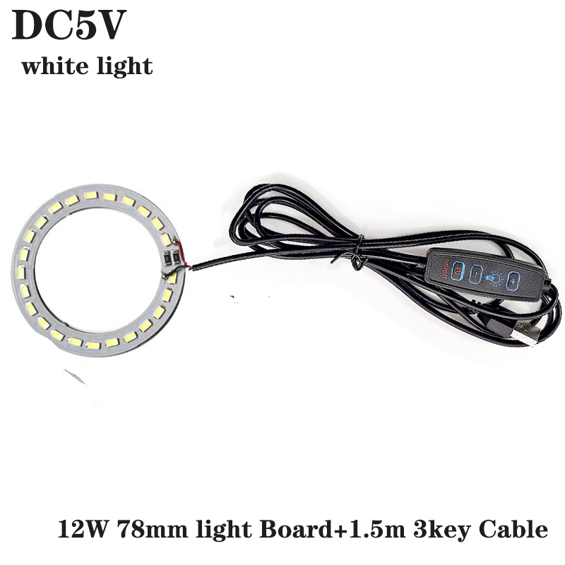 1 ST LED Chips DC5V Dimbare Lichtkaart 5730SMD Enkele/Drie Kleur LED lichtbron 10 W/12 W Met USB Dimmer Controller 1.5 m lijn: warm wit