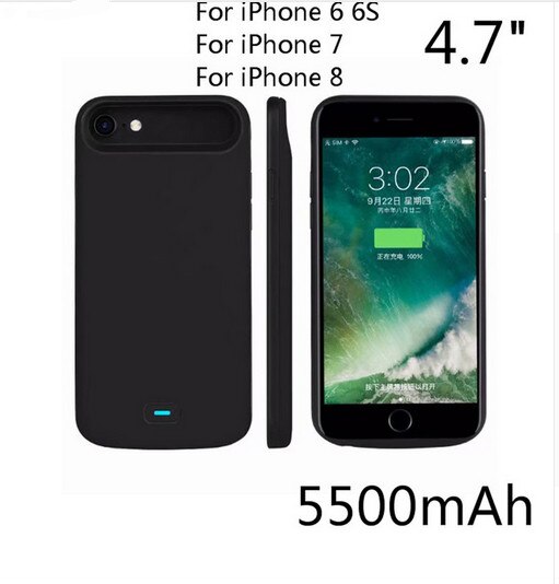 4000mAh chargeur de batterie étui pour iPhone 5 5S SE 6 6s étui Powerbank chargeur étui pour iPhone 7/8 Plus/X XSBattery Case: for 6 6s 7 8