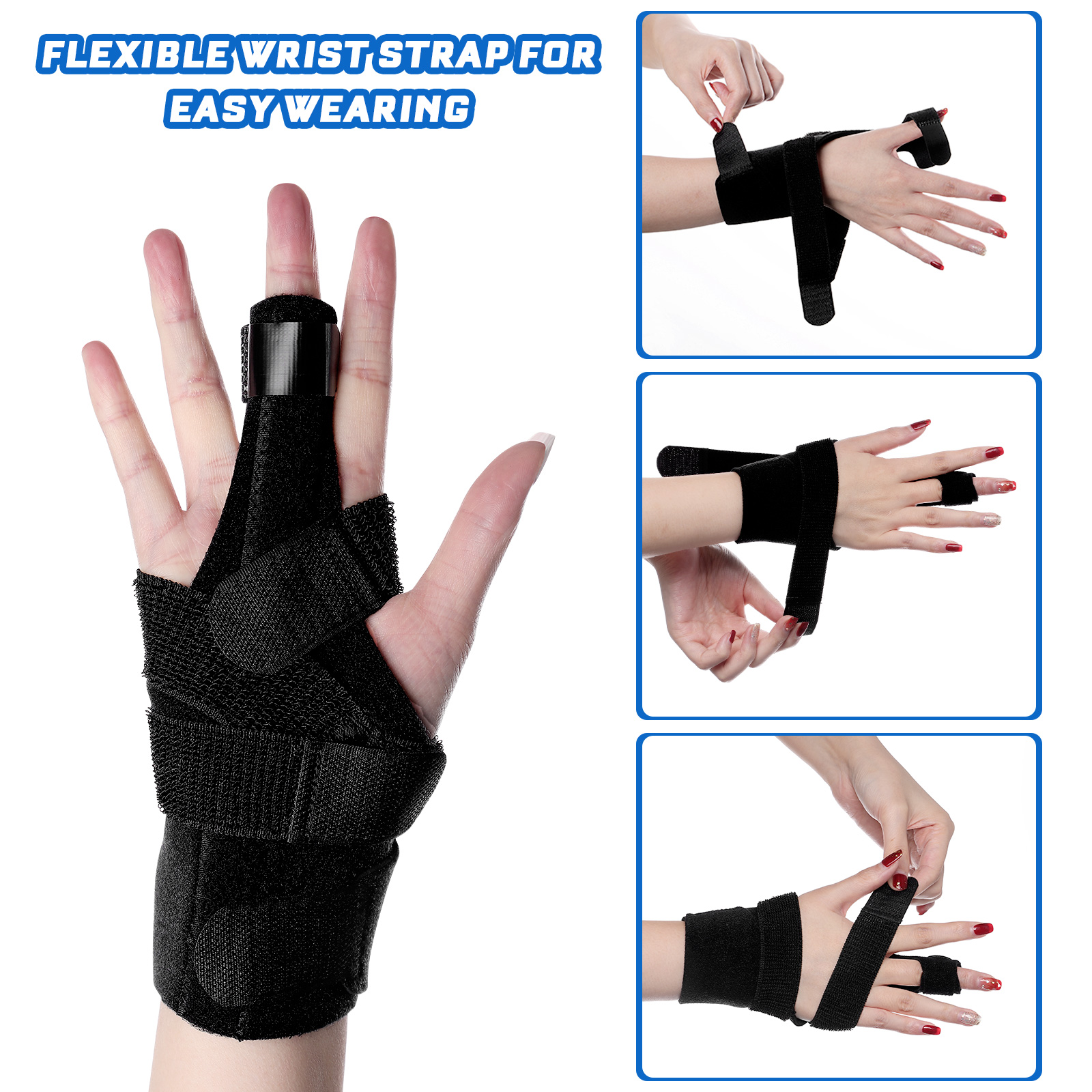 Healifty 1 Set Trigger Finger Splint Arthritis Finger Brace Support Steel Strap Supported Finger Splint Breathable Finger Sleeve